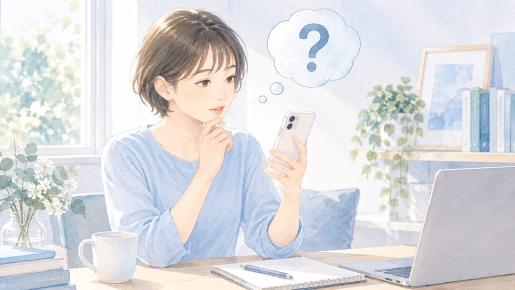 Speakアプリのカスタムレッスンはどこ？と探している女性イメージ